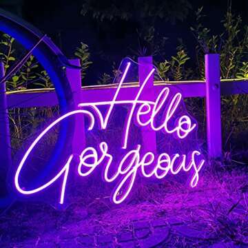 Custom Neon Signs, Personalised Large Led Neon Lights Sign Customizable for Wall Decor Wedding Birthday Party Bedroom Bar Shop Name Logo Lights (Optional 16" to 55")