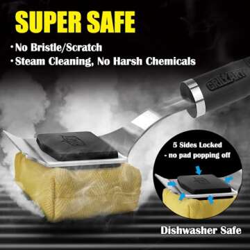 GRILLART Grill Brush for Outdoor Grill Bristle Free - Reinforced Grill Cleaner Scraper BBQ Brush - R...