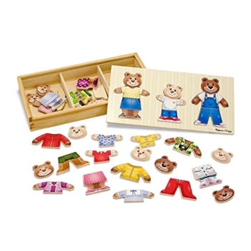 Melissa & Doug Bear Family Dress-Up Puzzle - Fun & Educational
