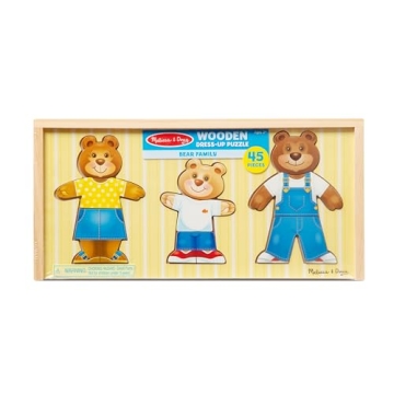 Melissa & Doug Bear Family Dress-Up Puzzle - Fun & Educational