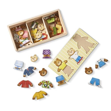 Melissa & Doug Bear Family Dress-Up Puzzle - Fun & Educational