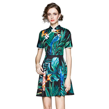 LAI MENG FIVE CATS Floral Mini Dress for Summer Style