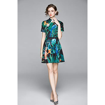 LAI MENG FIVE CATS Floral Mini Dress for Summer Style