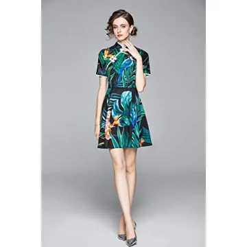 LAI MENG FIVE CATS Floral Mini Dress for Summer Style