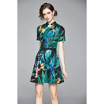 LAI MENG FIVE CATS Floral Mini Dress for Summer Style