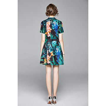 LAI MENG FIVE CATS Floral Mini Dress for Summer Style