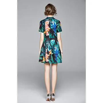 LAI MENG FIVE CATS Floral Mini Dress for Summer Style