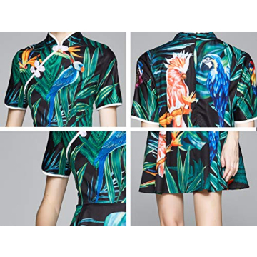 LAI MENG FIVE CATS Floral Mini Dress for Summer Style