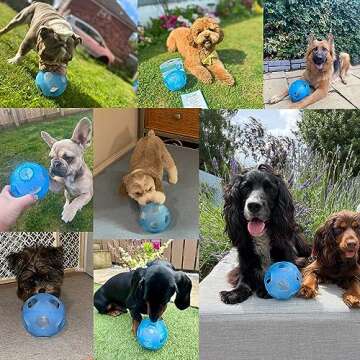 LumoLeaf Dog Treat Ball, 5" Interactive Pet Treat Dispensing Ball Toy with Adjustable Difficulty Setting, Slow Feeder Dog Puzzle Toys and Dog Enrichment Toys for Small to Medium Dogs and Cats.