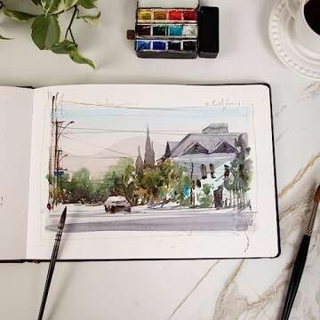 Hahnemuhle 10628811 Watercolour Book - A5 200 GSM 30 Sheets - Landscape, White