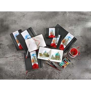 Hahnemuhle 10628811 Watercolour Book - A5 200 GSM 30 Sheets - Landscape, White