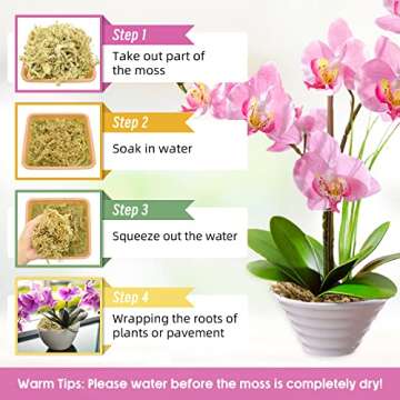 Legigo 14OZ Premium Sphagnum Moss for Plants- 16QT Natural Succulent Carnivorous Plant Moss Dried, Long Fiber Orchid Moss for Orchid Repotting Succulent Sarracenia Potted Plants Gardening and Reptiles