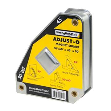 Strong Hand Tools MSA46-HD Adjust-O Heavy Duty Magnet Square, On/Off Switches, 65 lbs Pull Force, 4-3/8" Length, 3-3/4" Width, 1-1/8" Height