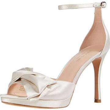 kate spade new york Women's Bridal Bow Pump Sandal - Ivory 4" Heels