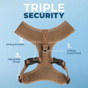 Best Pet Supplies Voyager Aerolite No Pull Mesh Dog Harness, Reflective Stitching, Adjustable for Tr...