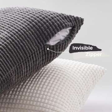 Topfinel 45x45 cm Grey Couch Pillow Covers Set of 4