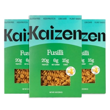 Kaizen Low Carb Keto Pasta Fusilli - High Protein, Gluten-Free Plant-Based Noodles