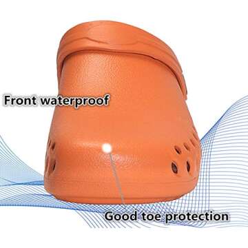 Mens Womens Garden Clogs Orange - Durable & Stylish Footwear