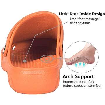 Mens Womens Garden Clogs Orange - Durable & Stylish Footwear