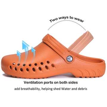 Mens Womens Garden Clogs Orange - Durable & Stylish Footwear