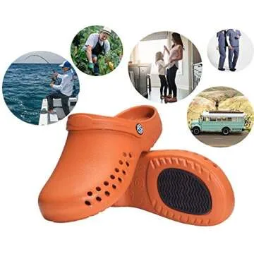Mens Womens Garden Clogs Orange - Durable & Stylish Footwear