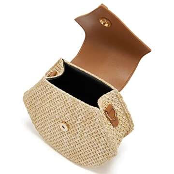 Crossbody Bags for Women Straw Beach Bag Hobo Bag Satchel Bag Tote Handbags Cute Straw Travel Bag Crossbody Bag 2024