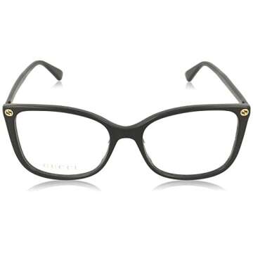 Eyeglasses Gucci GG 0026 O- 001 BLACK /, 53-17-140