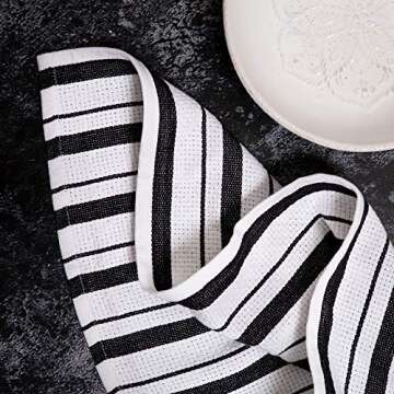 COTTON CRAFT Cotton Kitchen Towels with Hanging Loop