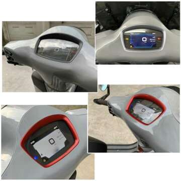 HEINMO Motorcycle Dash Gauges Speedometers Instrument Frame Cover Protector Sunshade Meter Cover for GTS 250 300 HPE 2018 2019 2020 2021 (Red)