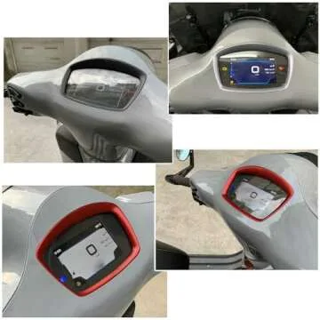 HEINMO Motorcycle Dash Gauges Speedometers Instrument Frame Cover Protector Sunshade Meter Cover for GTS 250 300 HPE 2018 2019 2020 2021 (Red)