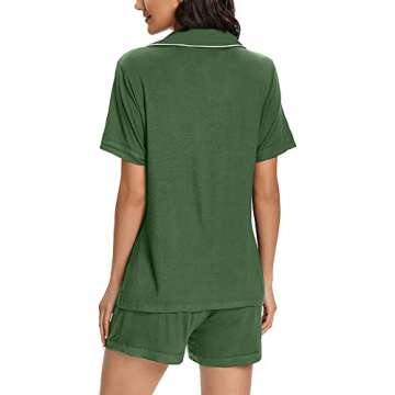 IZZY + TOBY Women's Pajama Sets Button Down Short Sleeve Sleepwear Soft PJS Set Lightweight Lounge S-XXL