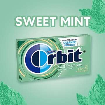 Orbit Sweet Mint Sugar Free Chewing Gum Bulk - 12 Packs of 14 Pieces (168 Total Pieces)
