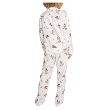 PJ Salvage Women's Flannel Pajama Set Snow White Comfort