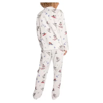 PJ Salvage Women's Flannel Pajama Set Snow White Comfort