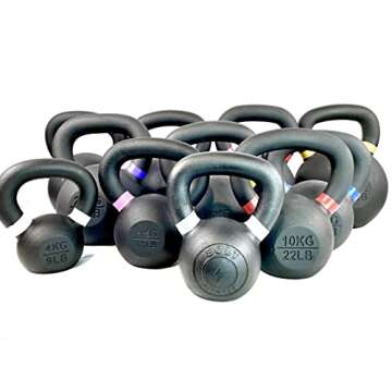 Bolt Fitness Kettlebell with Handle SINGLE (4 kg, 6 kg, 8 kg, 10 kg, 12 kg, 16 kg, 20 kg, 28 kg, 36 kg) Home Gym Fitness Equipment Accessories (12)