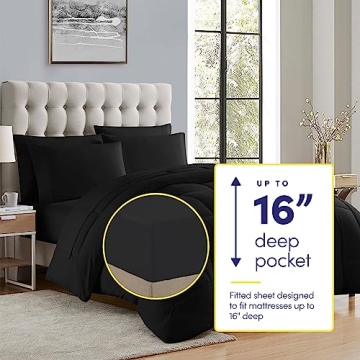 Luxury Sweet Home Collection 5 Piece Comforter Set All-Season