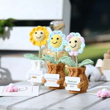 YOOJEE Thank You Gifts – Handmade Crochet Sunflower