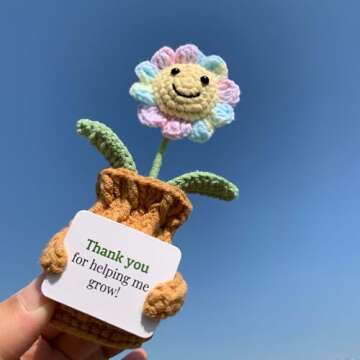 YOOJEE Thank You Gifts – Handmade Crochet Sunflower