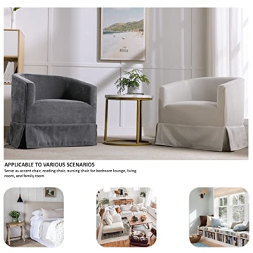 Locus Bono Swivel Accent Chairs Set for Living Room Modern Style