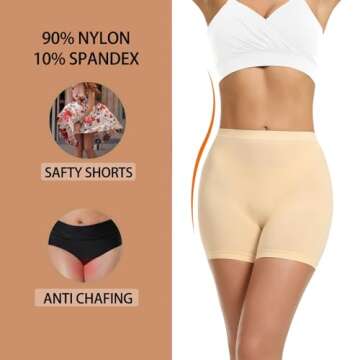 LALESTE Anti Chafing Slip Shorts for Women Under Dress Smooth Seamless Boxer Briefs Long Leg Boyshor...