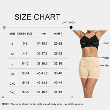 LALESTE Anti Chafing Slip Shorts for Women Under Dress Smooth Seamless Boxer Briefs Long Leg Boyshorts Underwear
