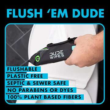 Shop DUDE Wipes - Extra Large Flushable Wipes 8 Pack