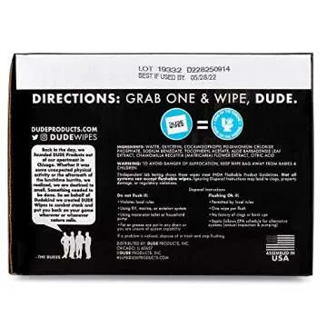 Shop DUDE Wipes - Extra Large Flushable Wipes 8 Pack