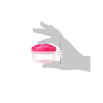 Sistema To Go Collection Mini Bites Small Food Storage Containers, 4.39 oz./130 mL, Pink/Green/Blue, 3 Count, Multicolor