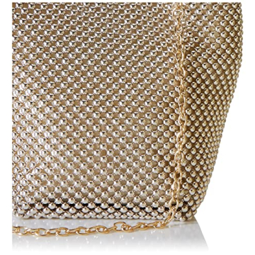 Jessica McClintock Gwen Ball Mesh Wristlet Clutch Gold