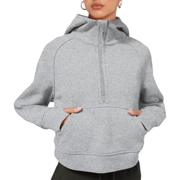 LASLULU Women's Cropped Fleece Hoodie 2024 - Warm & Trendy