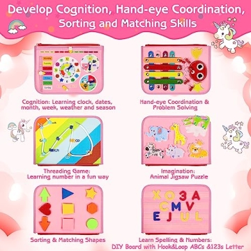 Esjay Toddler Busy Board Lightweight Montessori Activities