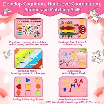 Esjay Toddler Busy Board Lightweight Montessori Activities