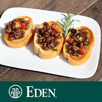 Eden Organic Black Soybeans, 15 oz Can (6-Pack), Complete Protein, No Salt Added, Non-GMO, Gluten Free, U.S. Grown, Heat and Serve, Macrobiotic, Soy Beans