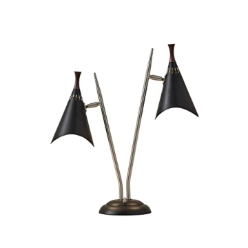 Adesso 3235-01 Draper Desk Lamp - Stylish Mid-Century Modern Lighting with Adjustable Brightness